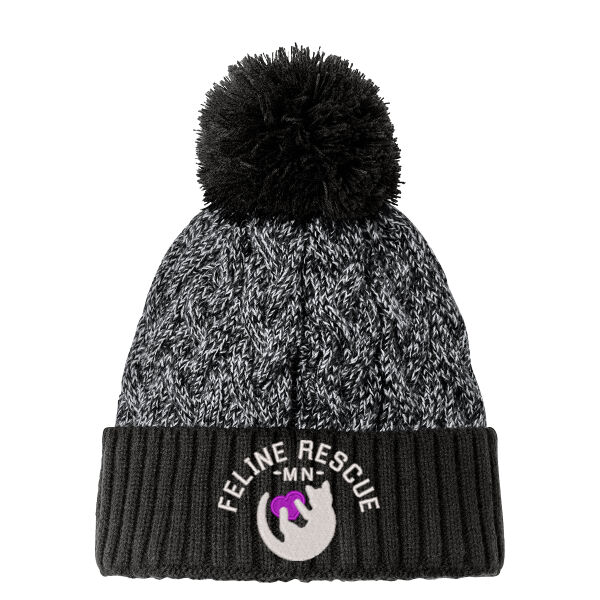 New Era - Marled Knit Pom Beanie - Embroidered Logo Thumbnail