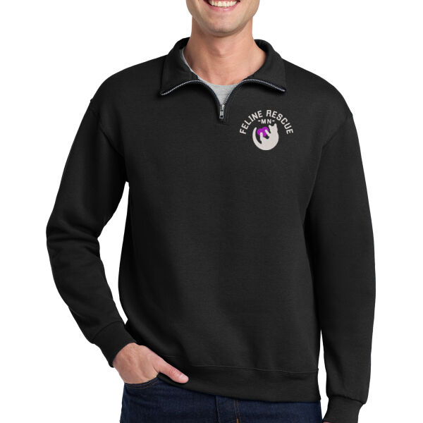 Jerzees - NuBlend 1/4 Zip Cadet Collar Sweatshirt - Embroidered Logo Thumbnail