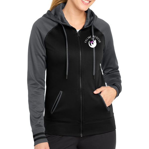 Sport-Tek - Women's Sport-Wick Varsity Fleece Full-Zip Hoodie - Printed Logo Thumbnail