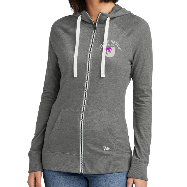New Era - Women's Sueded Cotton Blend Full-Zip Hoodie - Embroidered Logo Thumbnail